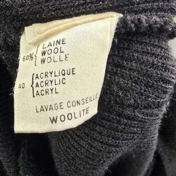 Vintage RODIER Paris Wool Acrylic Blend Long Sleeve Cowl Neck Sweater M - Picture 8 of 11